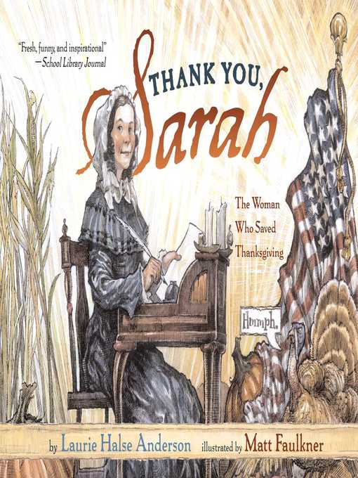 Title details for Thank You, Sarah by Laurie Halse Anderson - Wait list